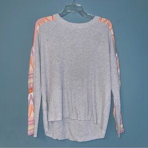 Fate Cotton Waffle Knit Shirt with Crochet Detail Back and Sleeves Size Medium